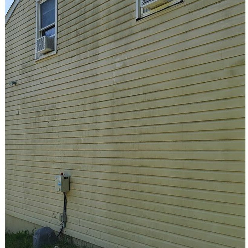 House and siding washing, before