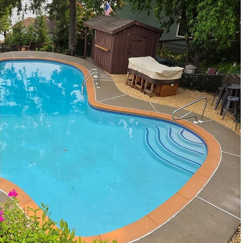 Pool patio cleaning, after